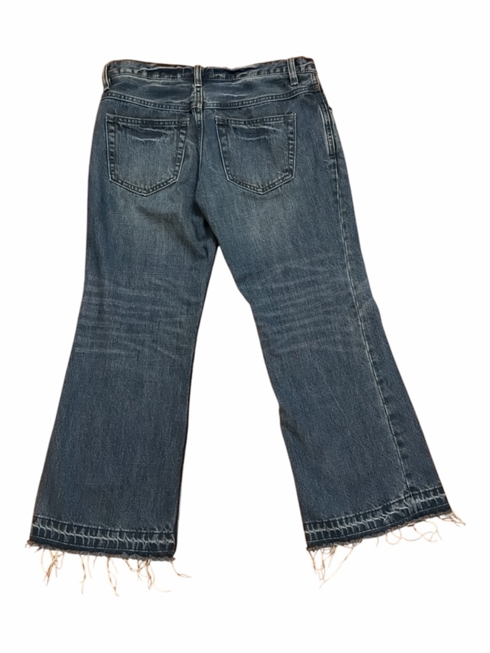 Free People Distressed Hem Medium Blue Wide-Leg Jeans 61855-16515125 - Picture 2 of 9